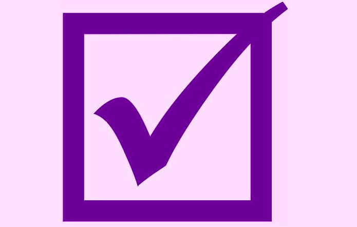 Галочка проголосовал. Галочка сиреневая. Я голосую за. Значок галочка. Фиолетовая галочка на прозрачном фоне.